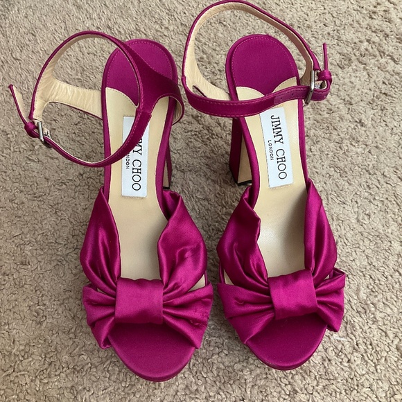 Jimmy Choo Shoes - JIMMY CHOO Heloise Platform Sandal In Boysenberry